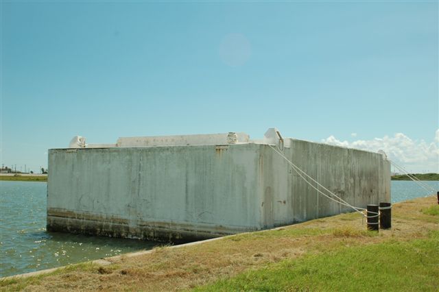 Original Harrisons Landing floating barge empty barge