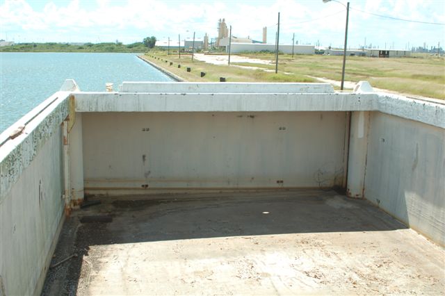 Original Harrisons Landing floating barge empty barge
