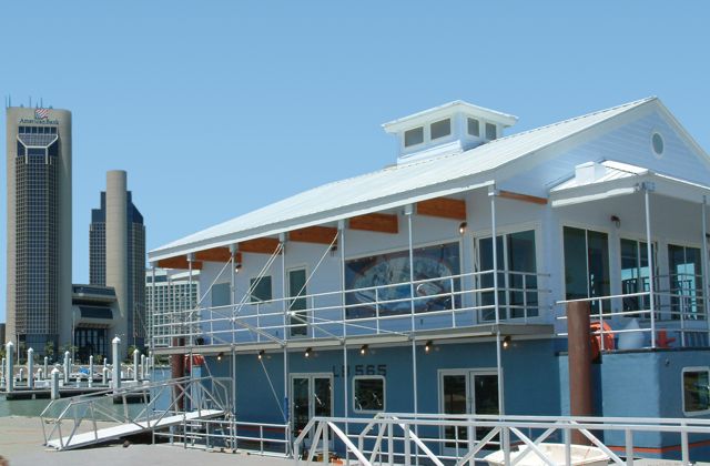 Original Harrisons Landing floating barge